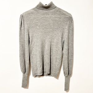 J. Crew Merino Wool Turtleneck Balloon Sleeve Sweater Size S